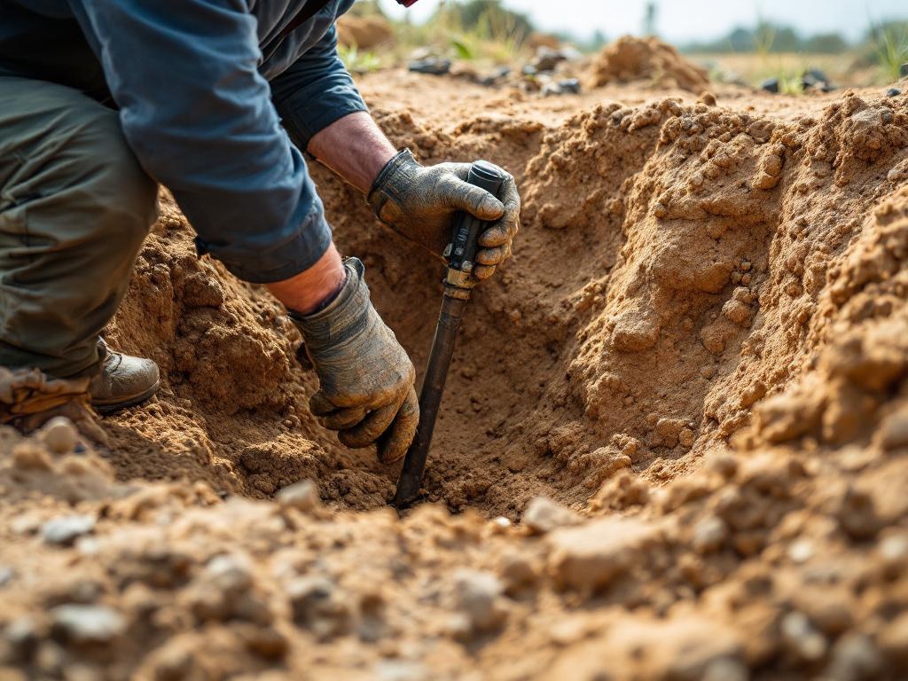 Zaunbau – neu errichteter Holzzaun im Garten